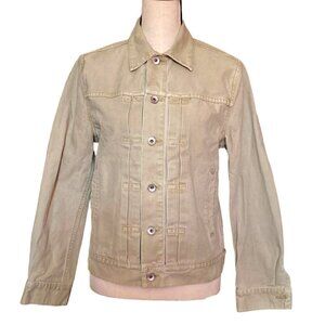Trucker boyfriend khaki denim jacket women XS/S